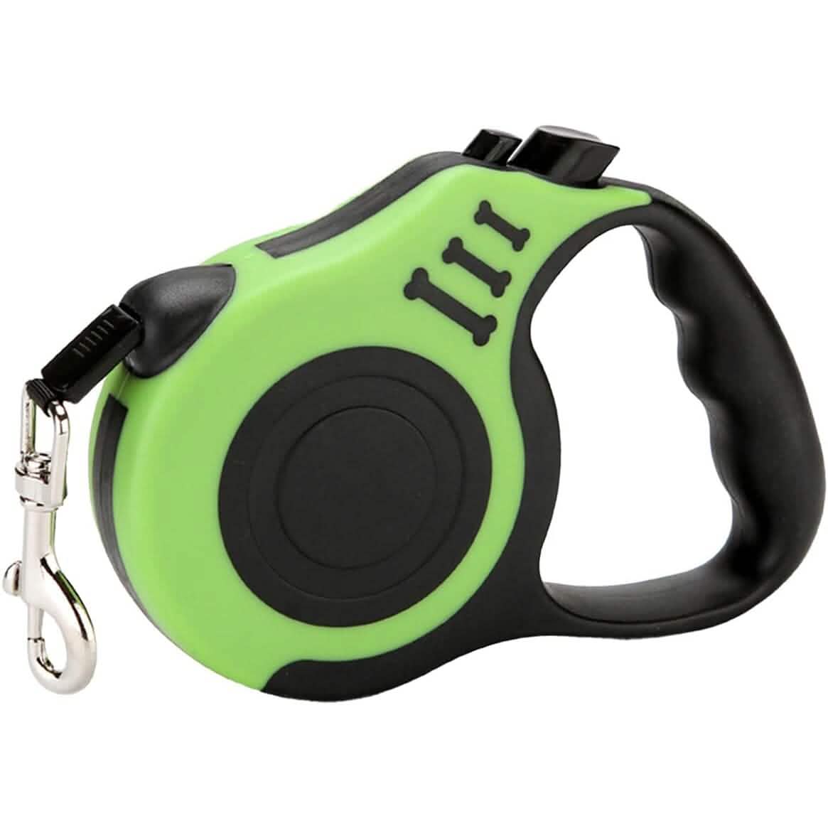 Durable Double Switch Retractable Pet Leash Green Pet Leashes & Harnesses - Tophatter Daily Deals