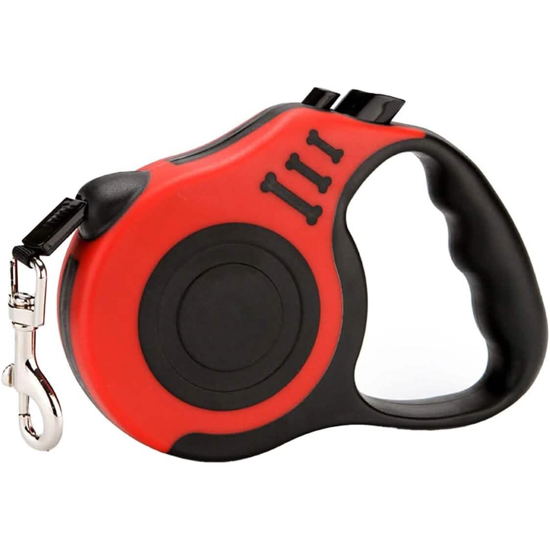 Durable Double Switch Retractable Pet Leash Red Pet Leashes & Harnesses - Tophatter Daily Deals