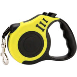 Durable Double Switch Retractable Pet Leash Yellow Pet Leashes & Harnesses - Tophatter Daily Deals