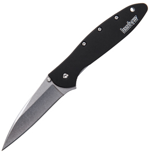 Kershaw Knives - Leek - Stone-Washed - Black - 1660SWBLK Knives - Tophatter Daily Deals