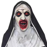 Glowing Latex Horror Mask Nun Hood Halloween Party 2025 Vampire nun 3D Changing Face Moving Picture Frame - Tophatter Daily Deals