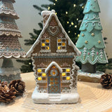 LED Gingerbread House | Light-Up Christmas Gingerbread House Ornament - 20cm Ornament - Tophatter Daily Deals
