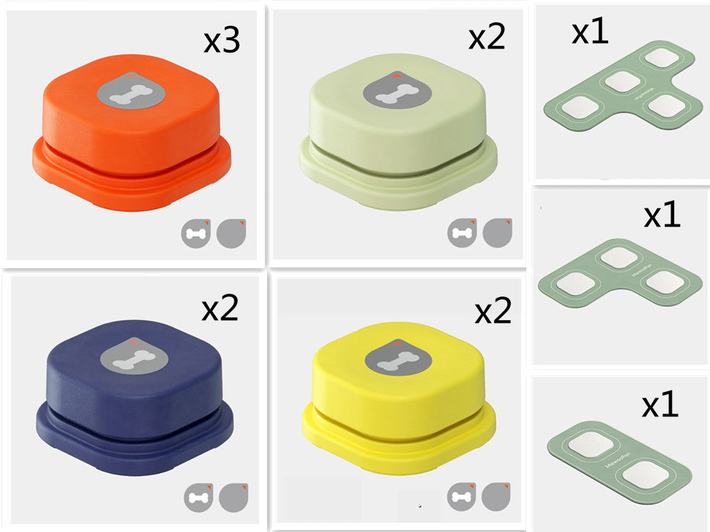 4 Colors Pet Communication Button One-click Prevent Physical Inactivity Recordable Dog Talking Button Toy Cat Toy Pet Products Set4 0 - Tophatter Daily Deals