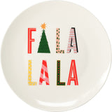 Set of 4 Christmas Ceramic Plates | Fun Festive Design for Snacks, Desserts & Santa’s Treats | Bright Christmas Tableware - 20cm Plate - Tophatter Daily Deals