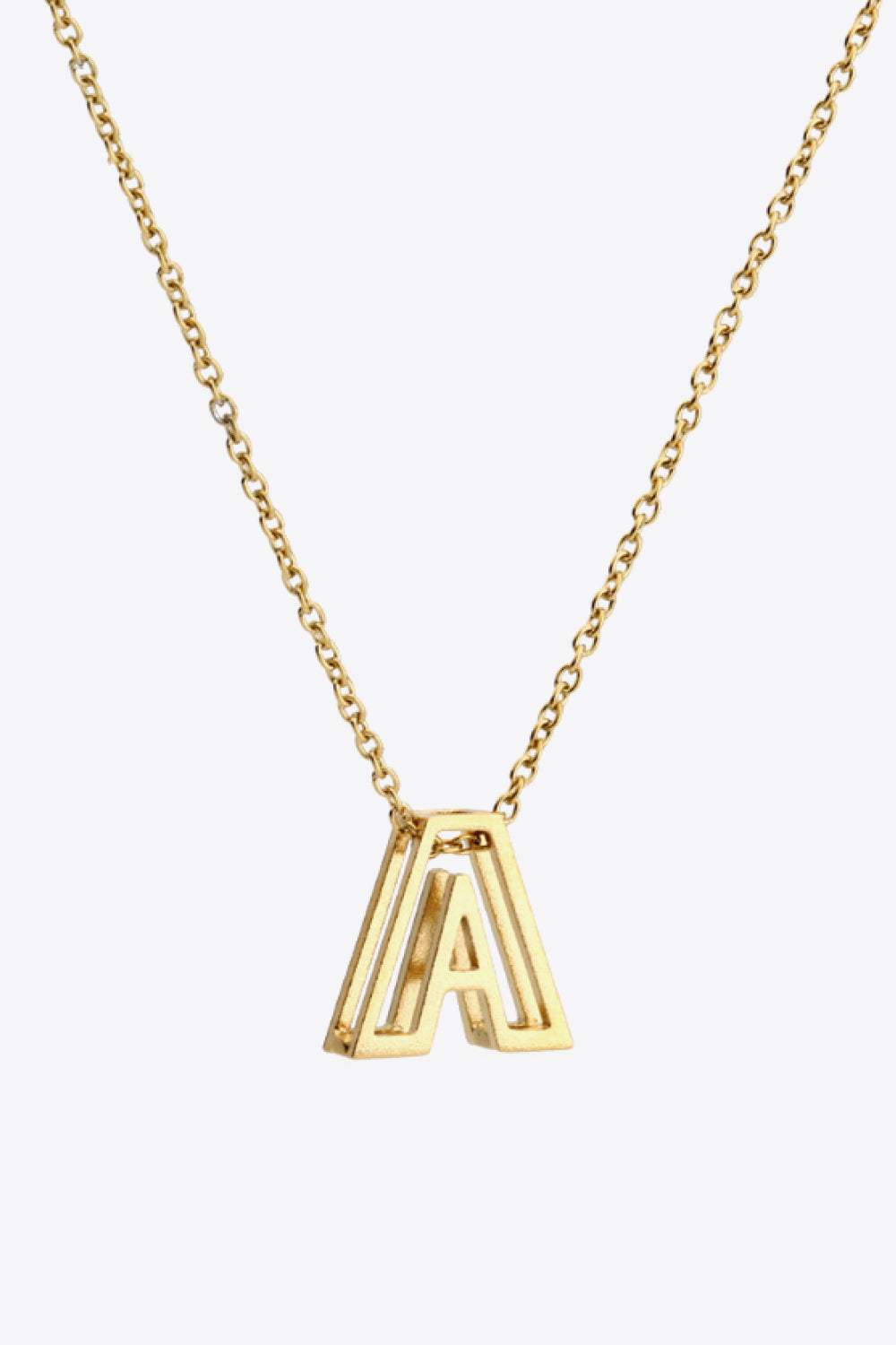 A to J Letter Pendant Nekclace A One Size Necklaces - Tophatter Daily Deals