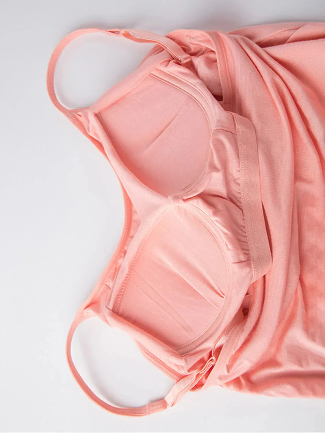 Round Neck Spaghetti Strap Cami Dress with Bra Casual Dresses - Tophatter Daily Deals