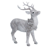 Beautiful Resin Reindeer Ornament | Deer Stag Figurine Christmas Statue - 21cm Ornament - Tophatter Daily Deals