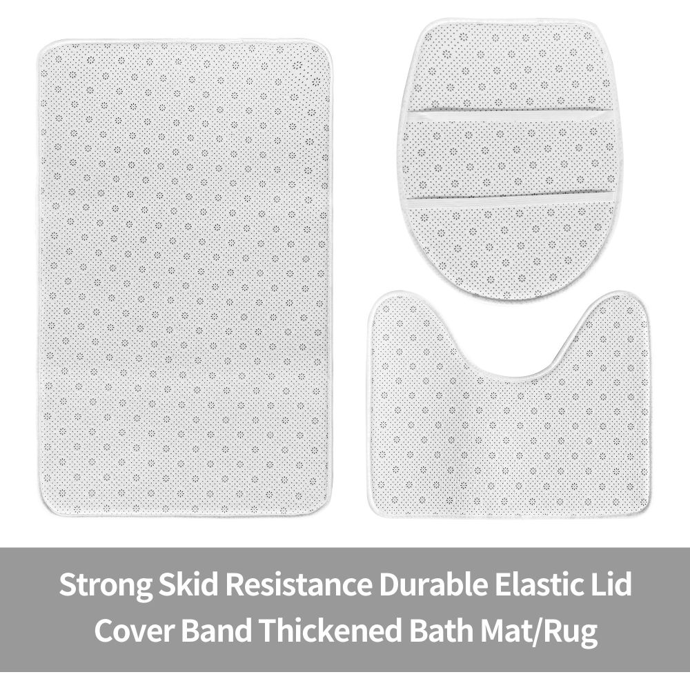 31.5x20in Flannel Non-slip Floor Mats Three-piece Set 7 - Tophatter Daily Deals