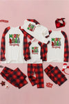 MERRY CHRISTMAS Graphic Top and Plaid Pants Set Red Loungewear Sets - Tophatter Daily Deals