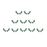 10 Pieces Of Christmas Wine Glasses Decorated With Green 0 - Tophatter Daily Deals