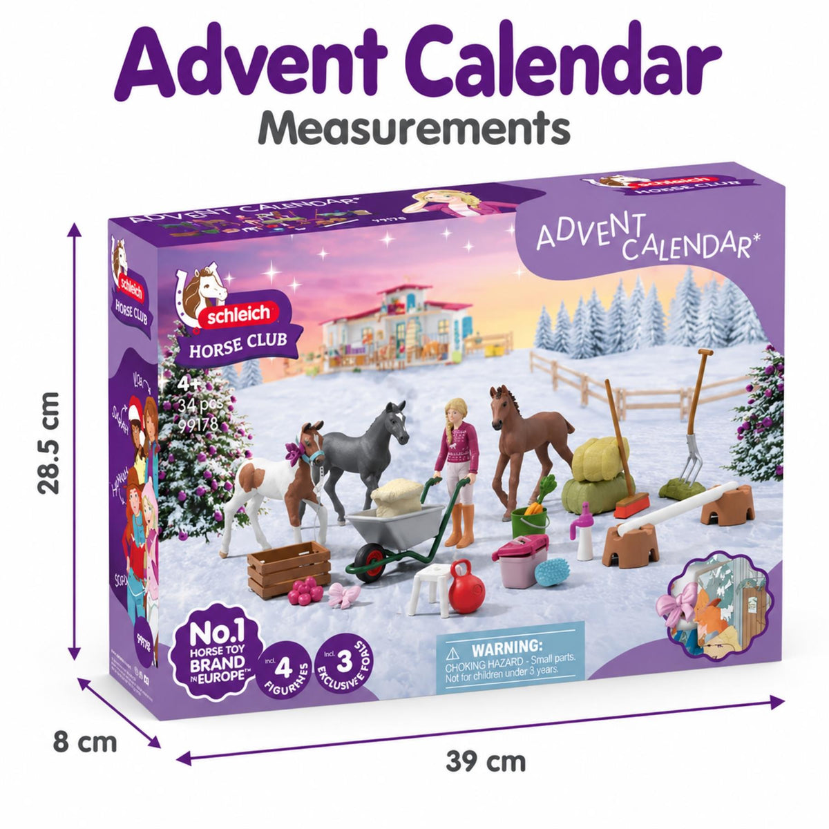 Schleich Horse Club Toy Advent Calendar, Horse Advent Calendar 2025, 34 Pieces Advent Calendar - Tophatter Daily Deals