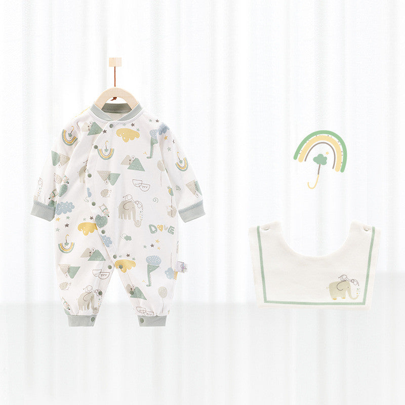 Baby's Pure Cotton Thermal Jumpsuit Umbrella 0 - Tophatter Daily Deals