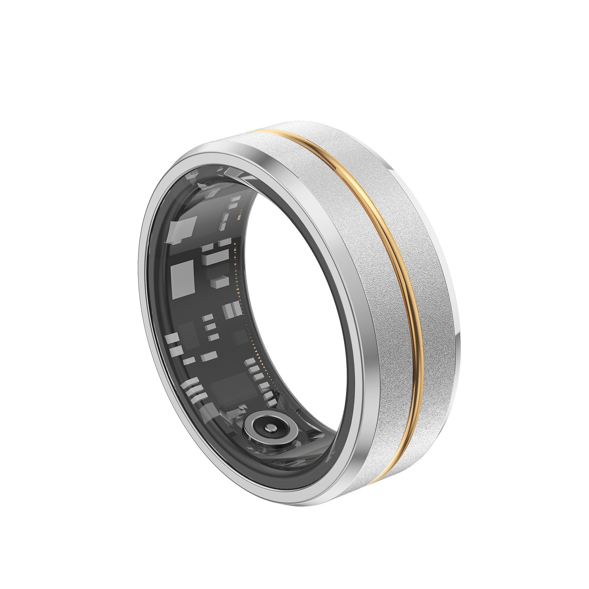 2024 Smart Ring For Men Women Heart Rate Blood Oxygen Monitoring Multi Sports Modes IP68 Waterproof Smart Rings For Android IOS Medium Gold 0 - Tophatter Daily Deals