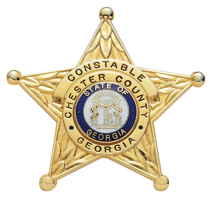 E106A - Custom Engraved Badge by Smith & Warren - Tophatter's Weapons'N'Deals 5 Point Stars - Tophatter Daily Deals