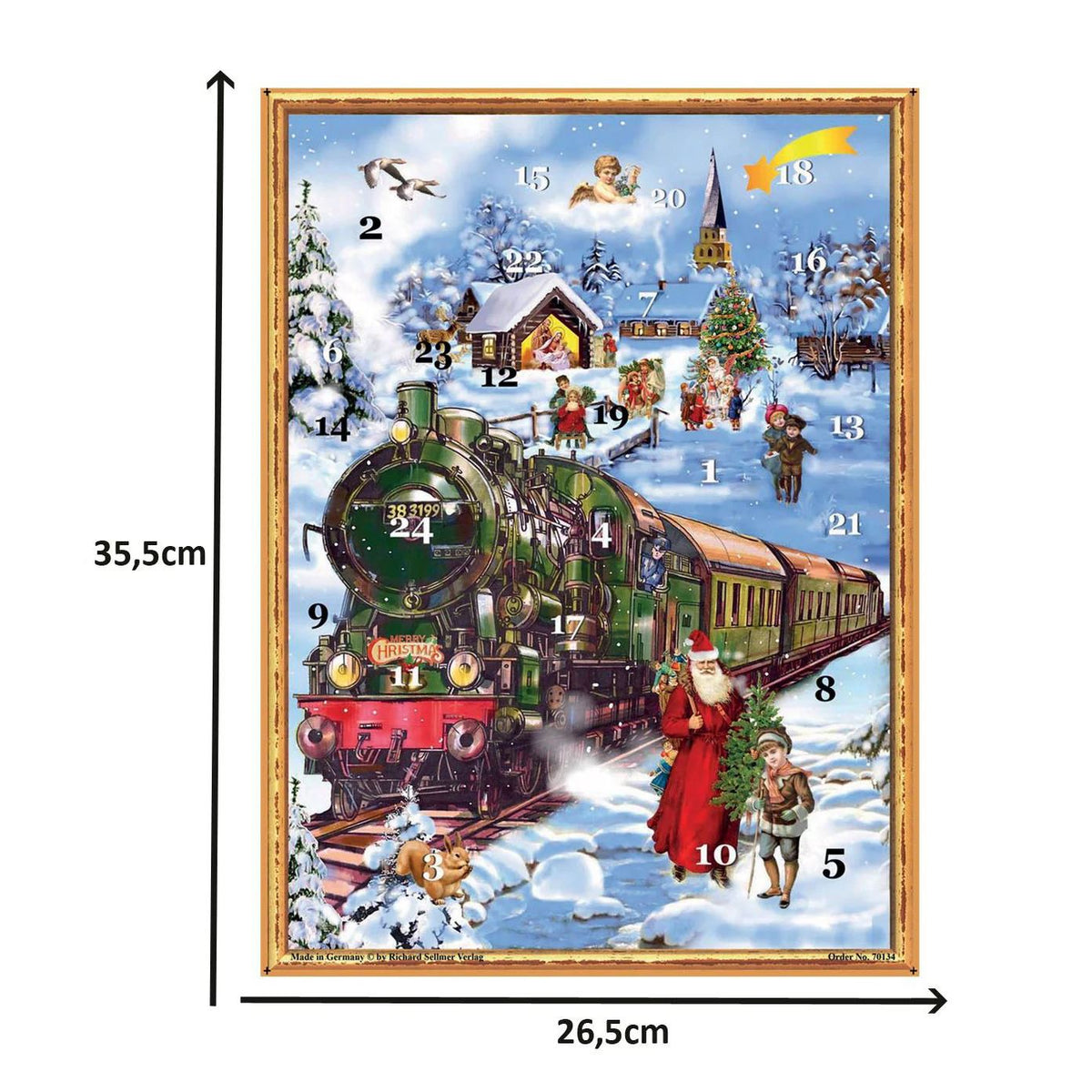 Train in the Snow Christmas Advent Calendar Traditional Picture Advent Calendar Advent Calendar - Tophatter Daily Deals