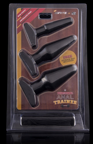 Anal Trainer Kit Black - 3 Sizes for Beginners > Anal Range > Butt Plug Kits - Tophatter Daily Deals