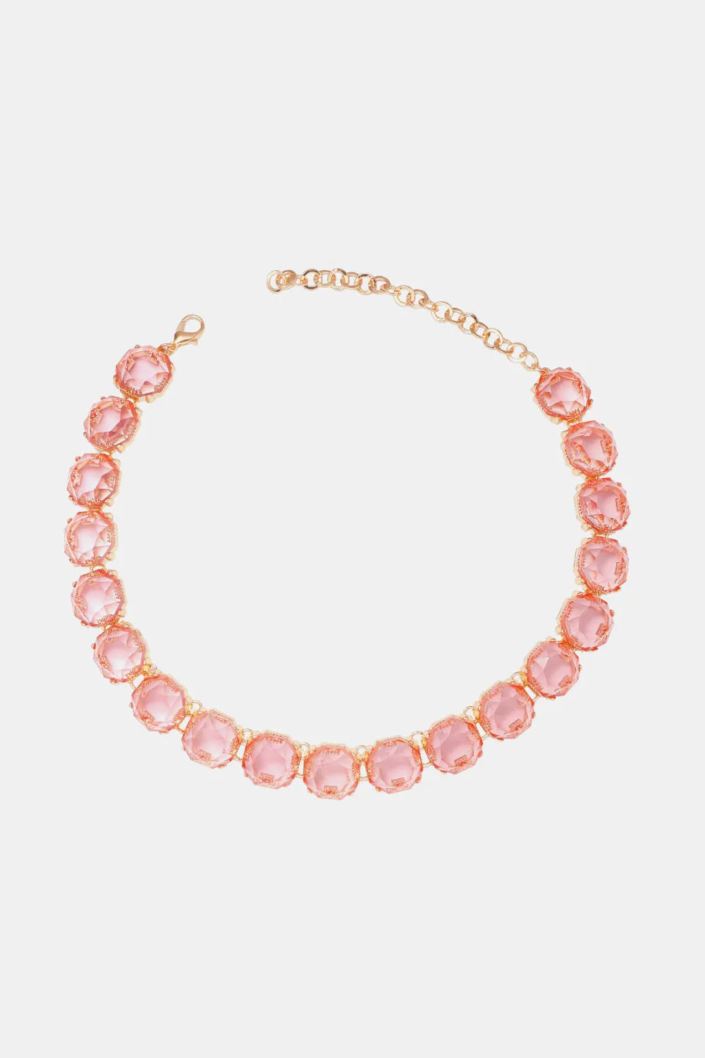 Zinc Alloy Resin Necklace Blush Pink One Size Necklaces - Tophatter Daily Deals
