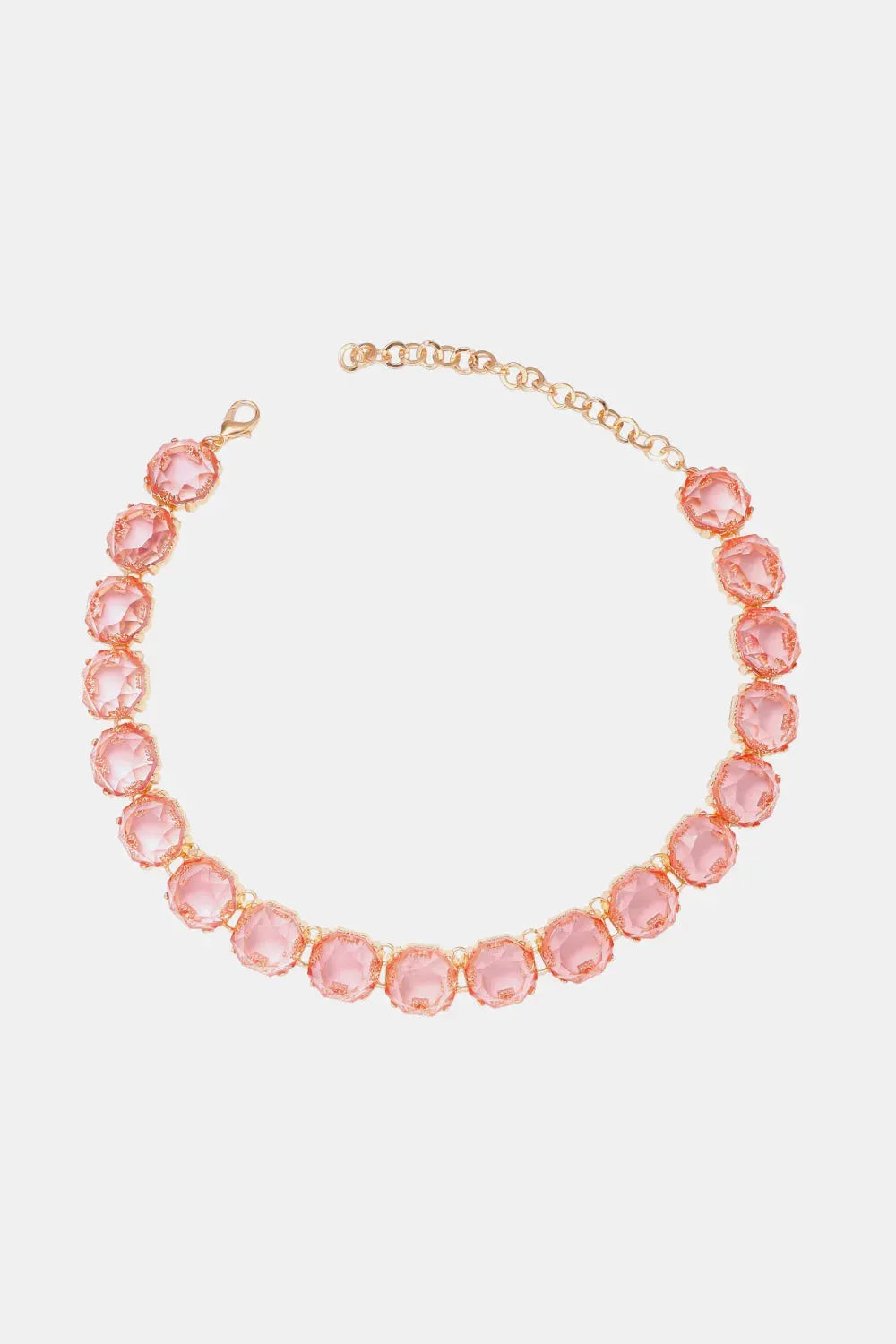 Zinc Alloy Resin Necklace Blush Pink One Size Necklaces - Tophatter Daily Deals