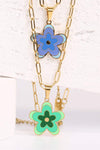 Flower Pendant Stainless Steel Necklace Necklaces - Tophatter Daily Deals