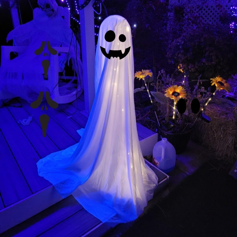 Ghost Halloween Porch Decorations Glowing Lawn Set 2025 3D Changing Face Moving Picture Frame - Tophatter Daily Deals