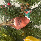 Natural Feathered Pheasant Clip-On Decoration | Christmas Tree Ornament - 22cm Baubles - Tophatter Daily Deals