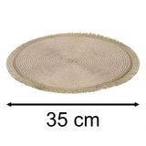 Champagne Gold Round Placemat | Woven Gold Shimmer Table Place Mat - 35cm Placemat - Tophatter Daily Deals