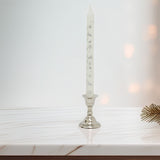 Silver Metal Candlestick | Silver Effect Short Candle Holder Stand - 8cm Candlestick - Tophatter Daily Deals