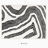 Black And White Line End Table Mat E 0 - Tophatter Daily Deals