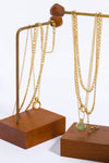 Copper 14K Gold-Plated Round Shape Aventurine Pendant Necklace Necklaces - Tophatter Daily Deals