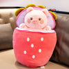 Cutee™ Hiding In Kawaii Animals Pillow Strawberry Pig Pillows - Tophatter Daily Deals