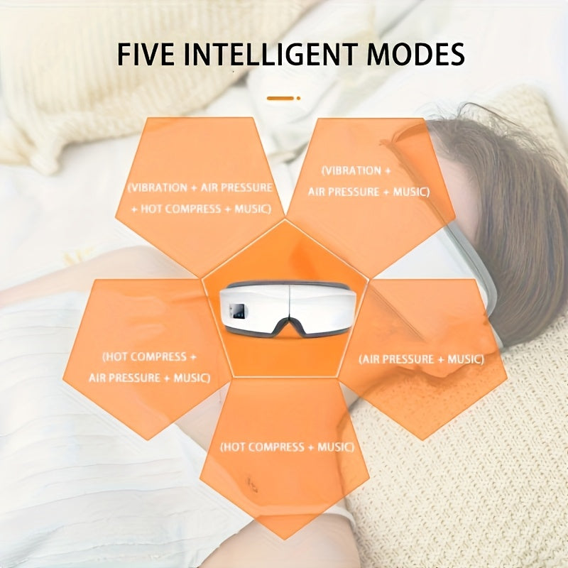 Smart Eye Massager with Heat Therapy and Vibration Health & Beauty > Massage & Relaxation > Massagers - Tophatter Daily Deals