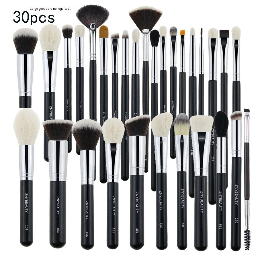 30 PCs Makeup Brush Set Soft Hair Eye Shadow Blush Face Powder Full Set 30pcs StyleC 0 - Tophatter Daily Deals