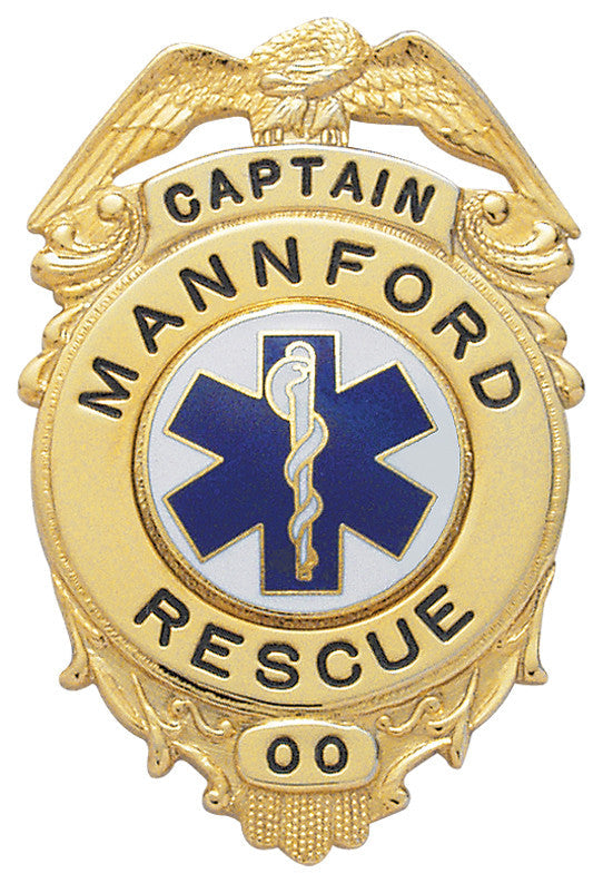 E203 - Custom Engraved Badge by Smith & Warren - Tophatter's Weapons'N'Deals Eagle Top - Tophatter Daily Deals