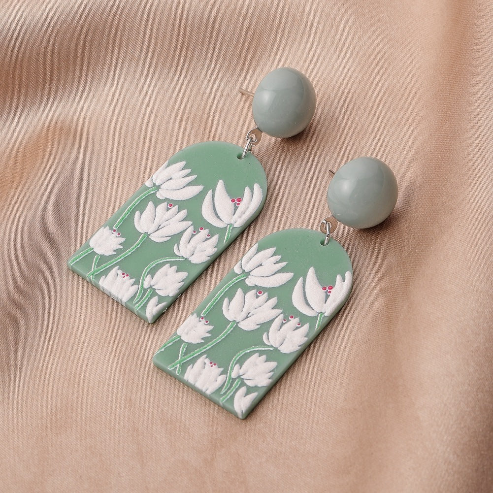 3d Printing Plant Flowers And Animals Doodle Earrings K 0 - Tophatter Daily Deals
