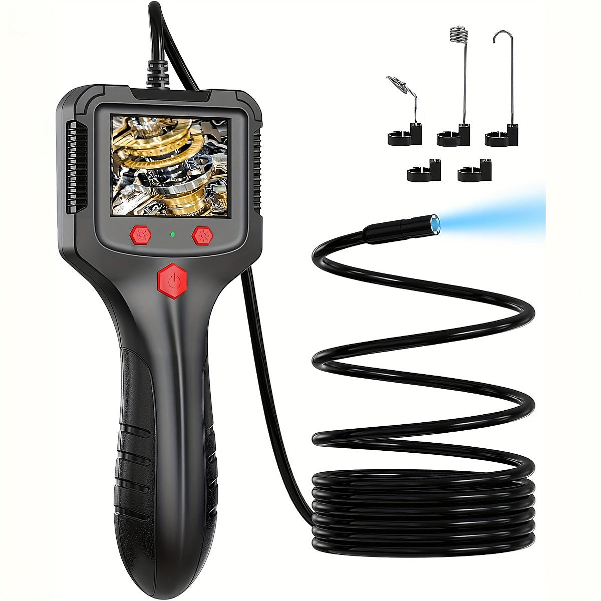 2.4 Inch Screen Endoscope Inspection Camera, 1080p with 6 Adjustable LEDs and IP67 Probe Cameras & Drones - Tophatter Daily Deals