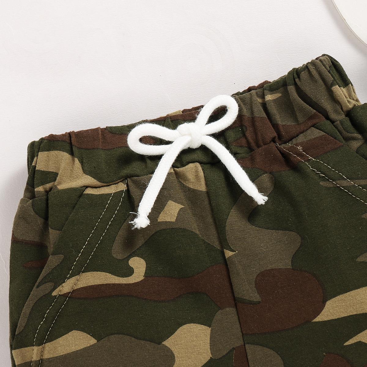 Boys' Summer Hooded Children's Casual Camouflage Shorts 0 - Tophatter Daily Deals