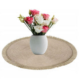 Champagne Gold Round Placemat | Woven Gold Shimmer Table Place Mat - 35cm Placemat - Tophatter Daily Deals
