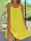 Full Size Printed Sleeveless Mini Cami Dress True Yellow Casual Dresses - Tophatter Daily Deals