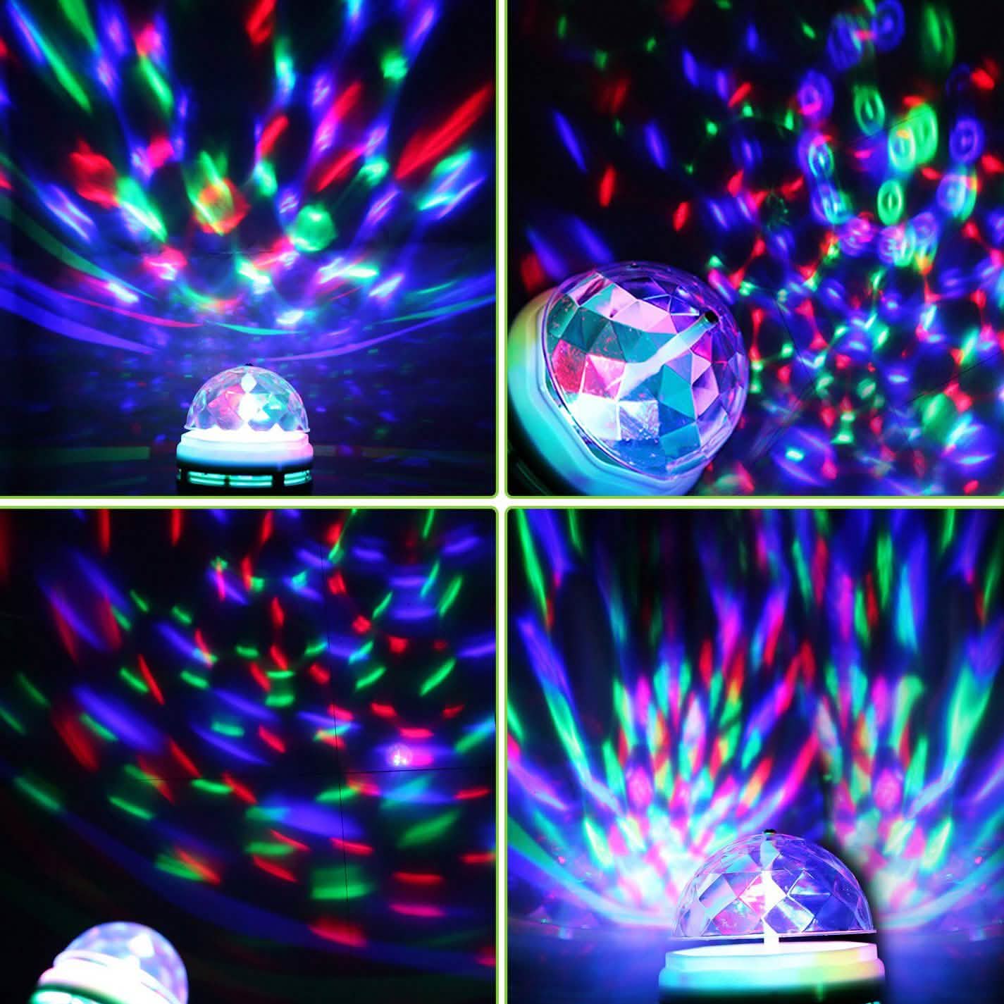 E27 3W Rotating RGB LED Light Bulb Indoor Lighting - Tophatter Daily Deals