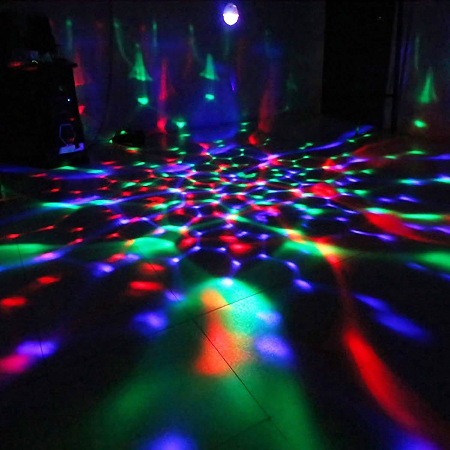 E27 3W Rotating RGB LED Light Bulb Indoor Lighting - Tophatter Daily Deals