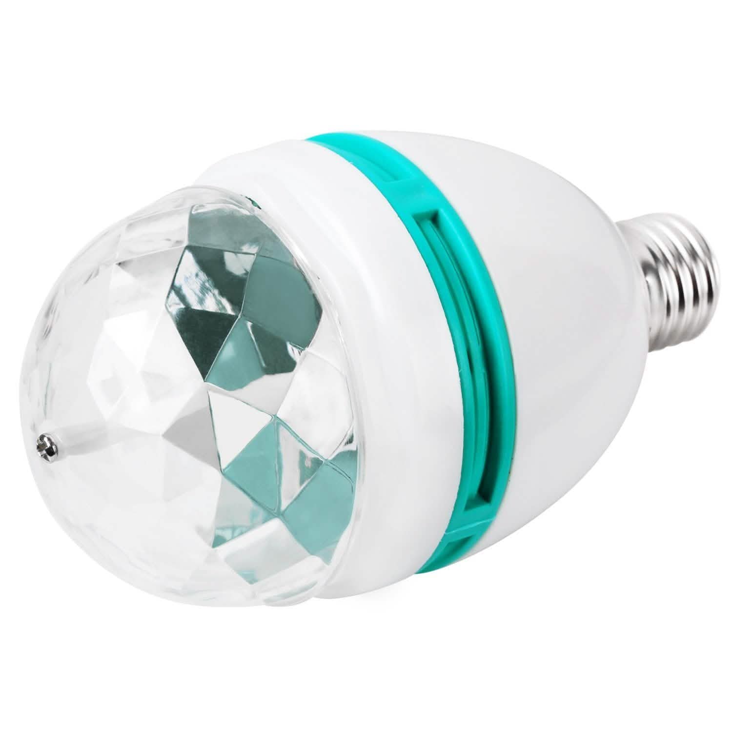E27 3W Rotating RGB LED Light Bulb Indoor Lighting - Tophatter Daily Deals