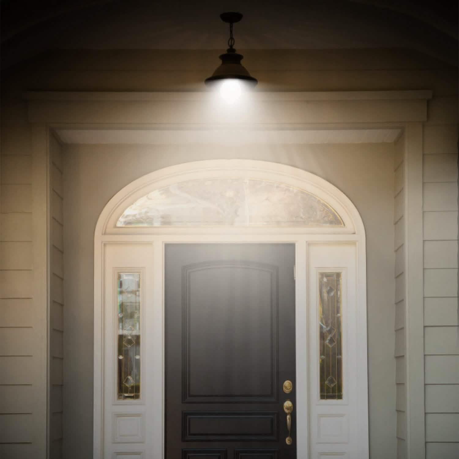 E27 Motion Sensor Light Bulb 1000LM 6500K Dust to Dawn Automatic Outdoor Lighting - Tophatter Daily Deals