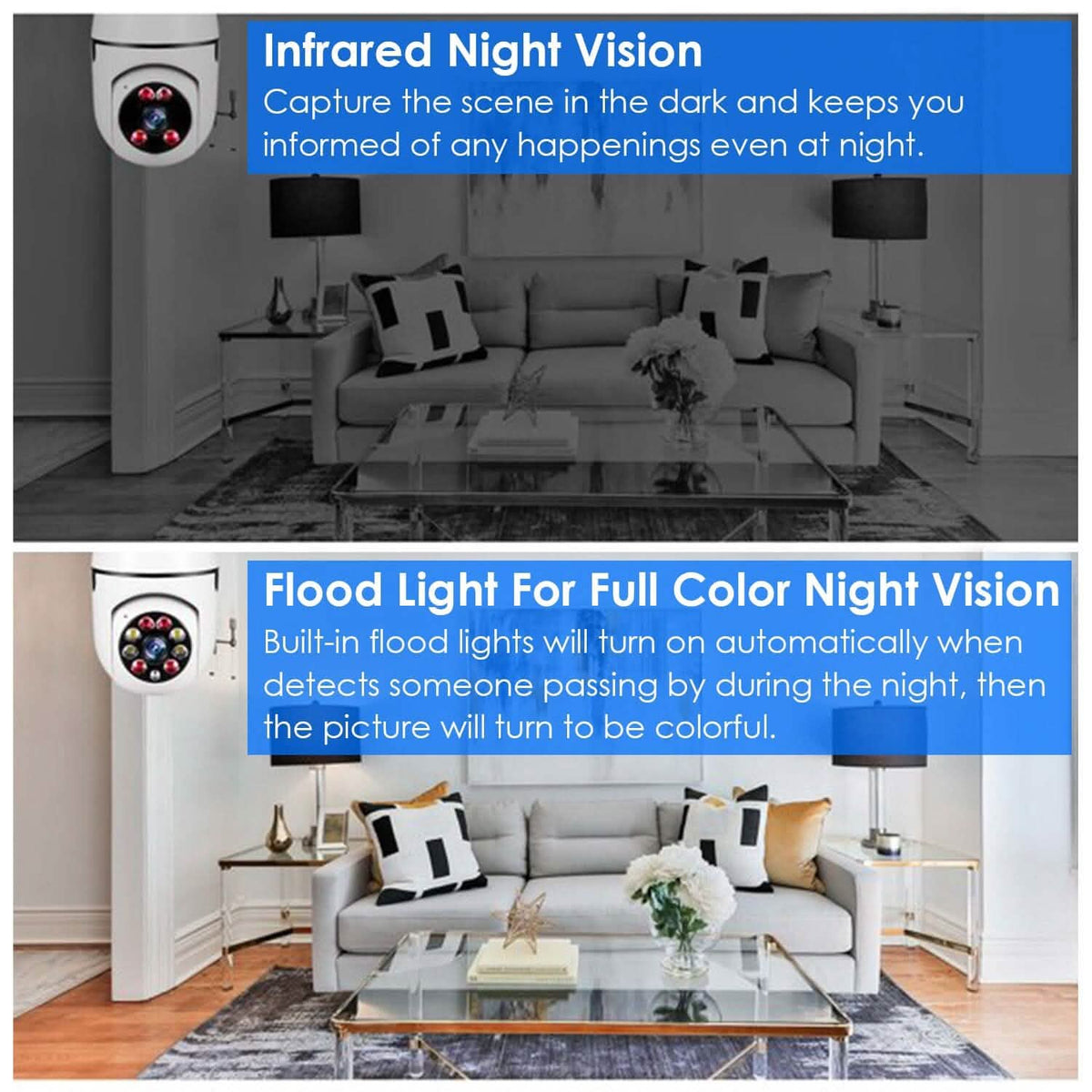 E27 WiFi Bulb Camera 1080P FHD WiFi IP Pan Tilt Security Surveillance Camera Smart Home & Security - Tophatter Daily Deals