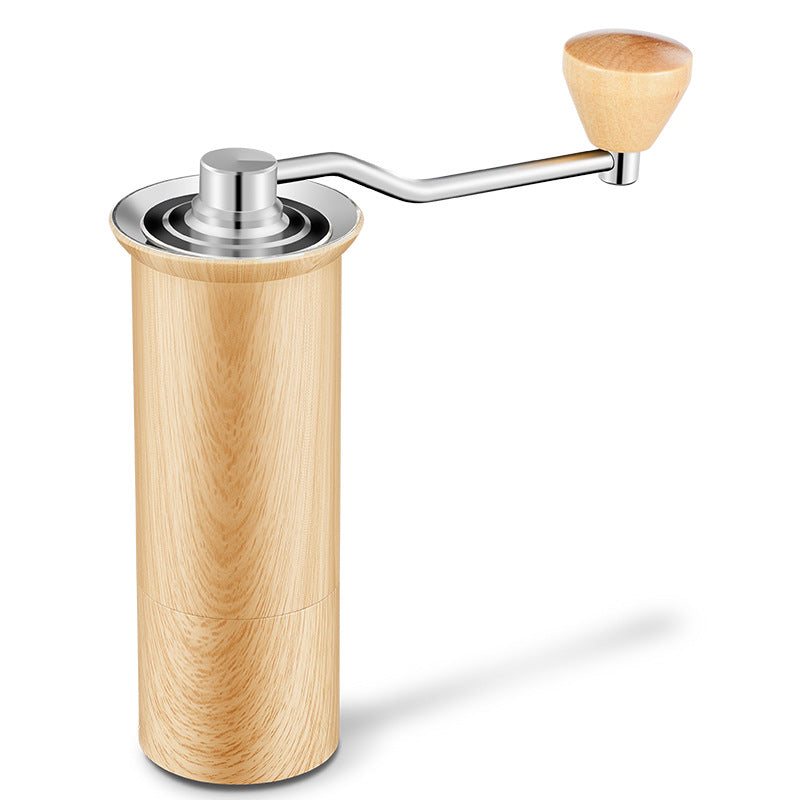 Bean Grinder Household Grinder Aluminum Alloy Body Wood grain 0 - Tophatter Daily Deals