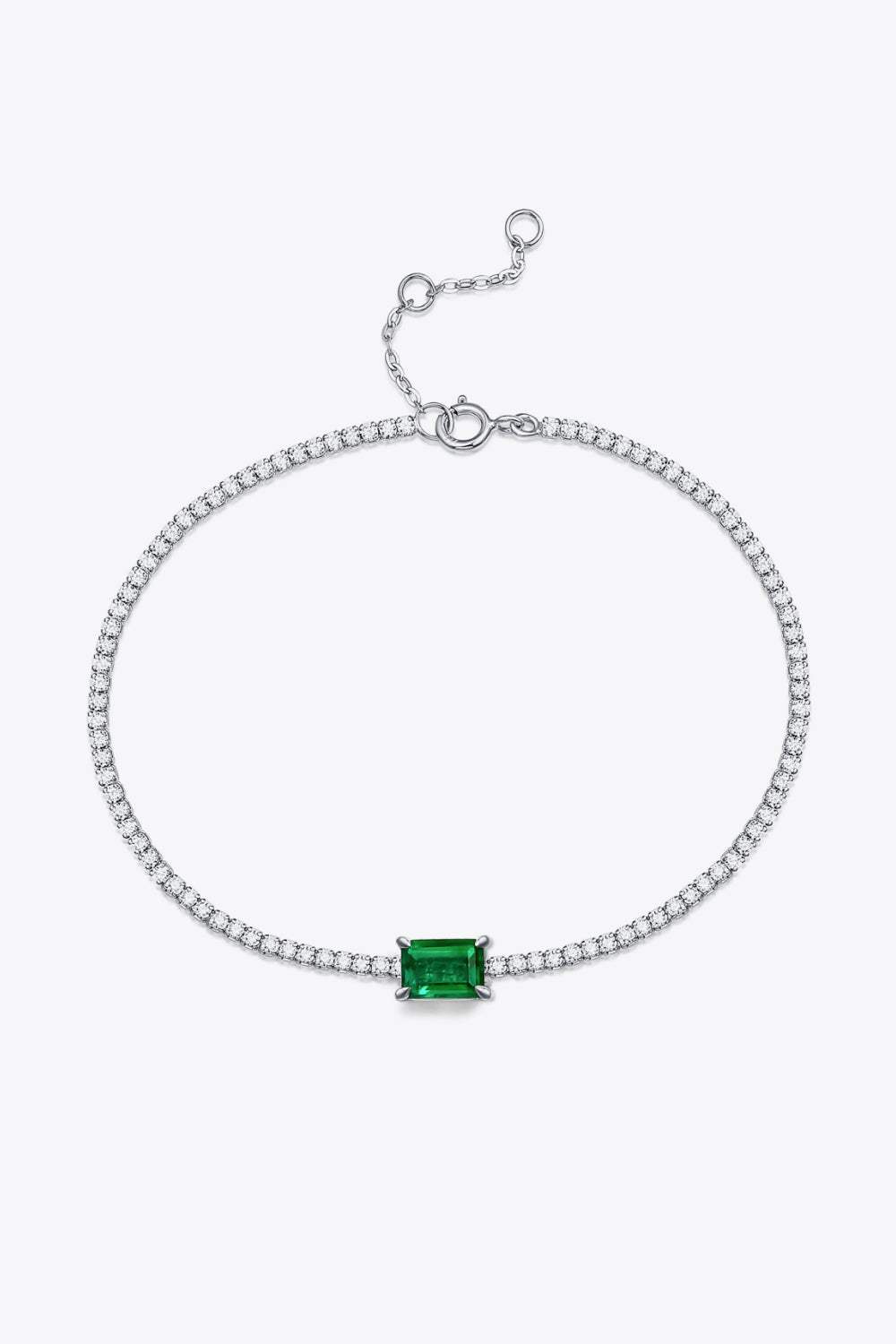 Adored 1 Carat Lab-Grown Emerald Bracelet 1 Carat - Tophatter Daily Deals