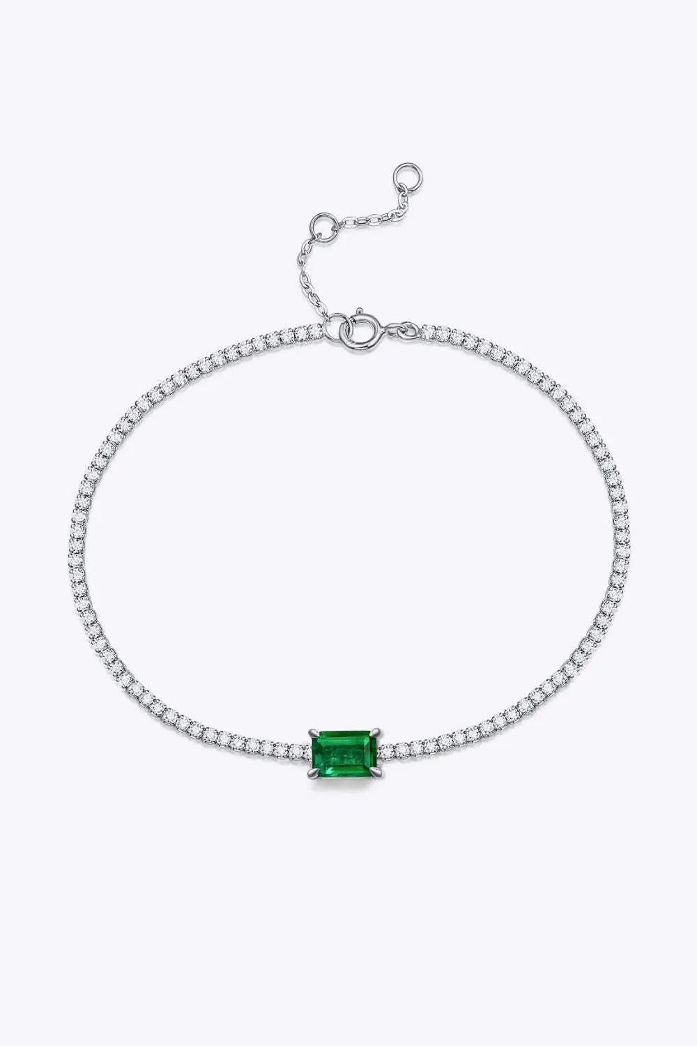 Adored 1 Carat Lab-Grown Emerald Bracelet 1 Carat - Tophatter Daily Deals