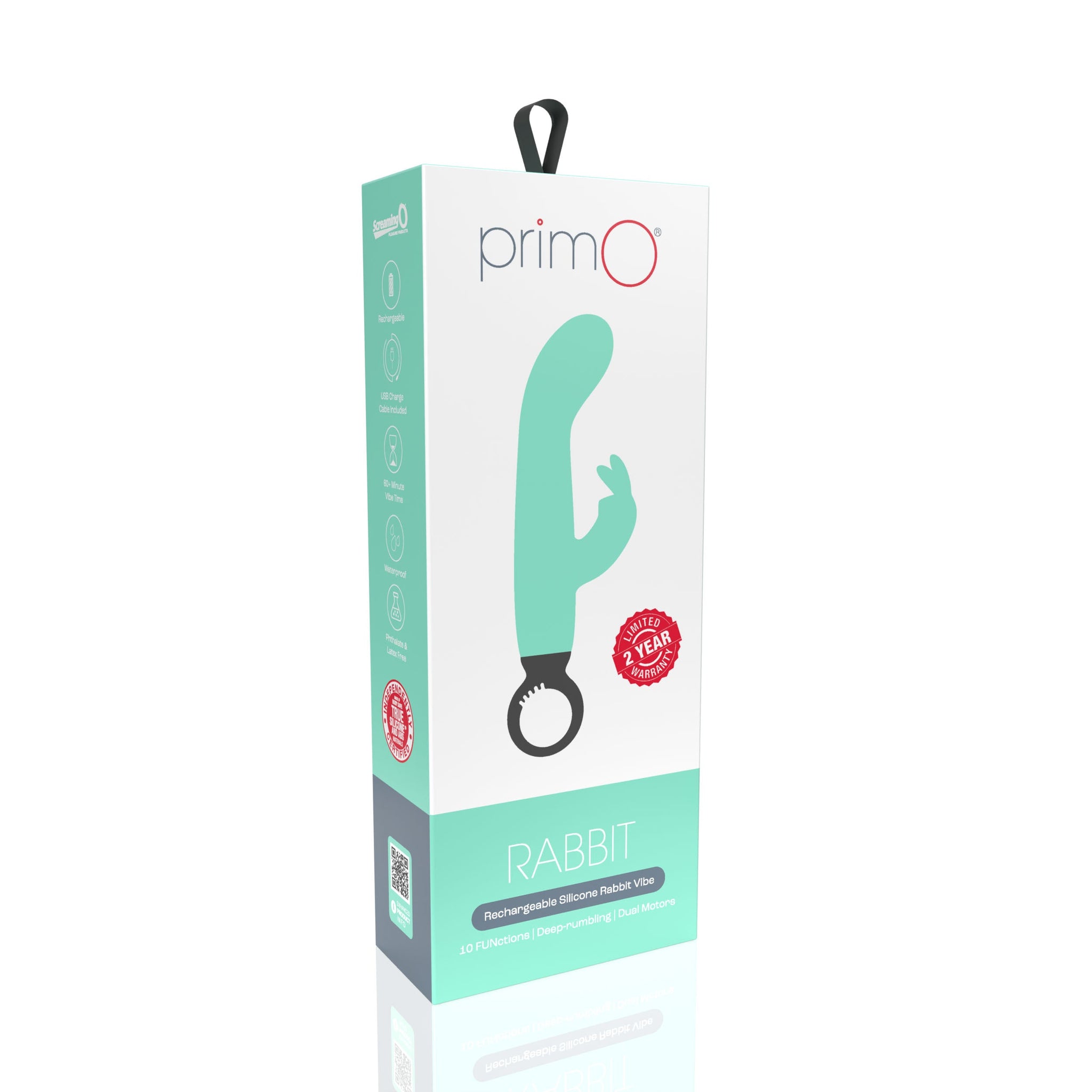 Screaming O PrimO Rabbit – 4.5 Inch Silicone Rabbit Vibrator with 5+5 Motor Settings > Vibrators > Ladies > Rabbit - Tophatter Daily Deals