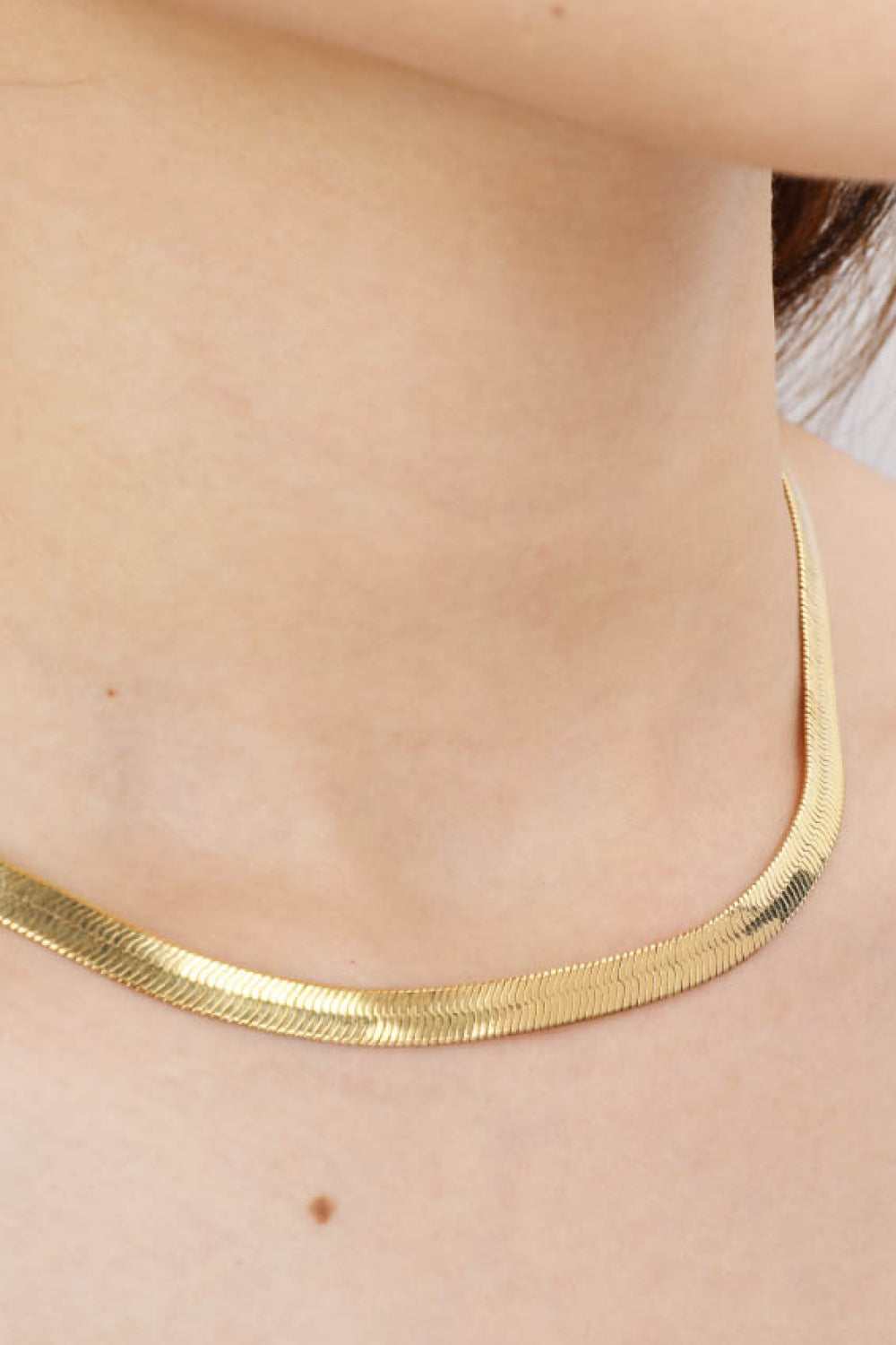 Minimalist Herringbone Chain Necklace Necklaces - Tophatter Daily Deals