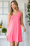 Heimish Full Size V-Neck Mini Tank Dress with Pockets Casual Dresses - Tophatter Daily Deals