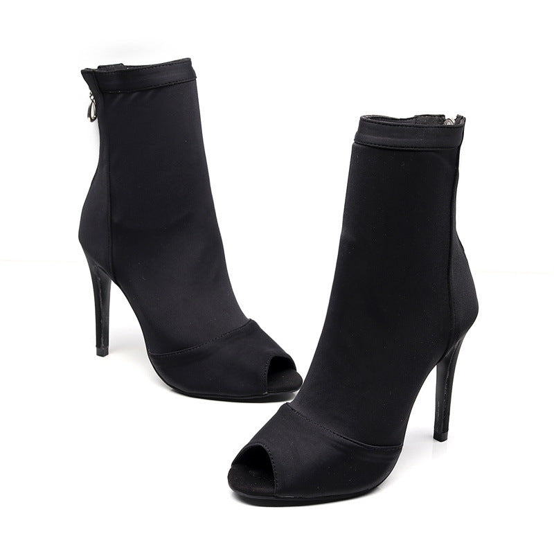 Black Elastic Latin Dance Shoes Outdoor 0 - Tophatter Daily Deals